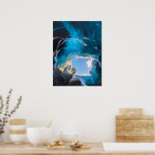 南アイスランドVatnajokull Icefieldクリスタルケーブ ポスター (キッチン)
