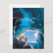 南アイスランドVatnajokull Icefieldクリスタルケーブ ポストカード (正面/裏面)