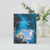 南アイスランドVatnajokull Icefieldクリスタルケーブ ポストカード (スタンド正面)