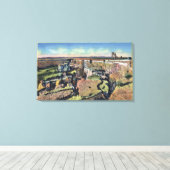 南アイダホ州 – サケの有名な沈没ファーム キャンバスプリント (インサイチュ (ウッドフロア))