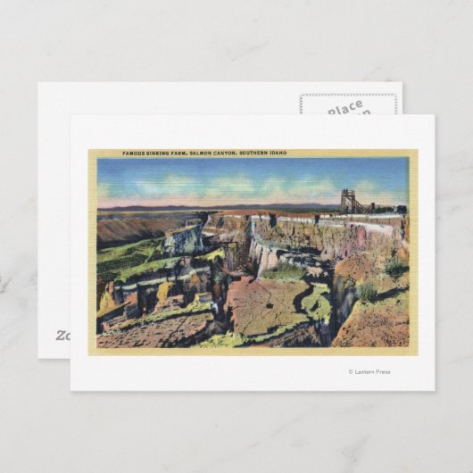 南アイダホ州 – サケの有名な沈没ファーム ポストカード (正面/裏面)