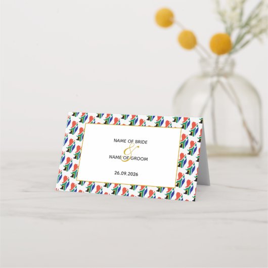 南アエレガントフリカ結婚お祝い プレイスカード (裏面)