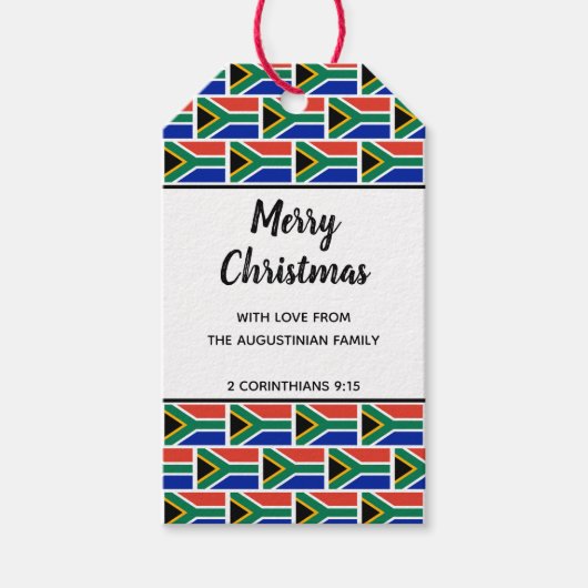 南アカスタムフリカ国旗 ギフトタグ (正面)