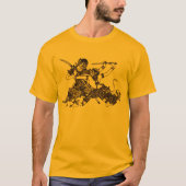 南アジアのヒンズー教の神HANUMANの剣 Tシャツ (正面)