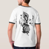 南アジアの仏のヒンズー教の神の天使SHIVA Tシャツ (裏面)