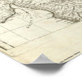 南アジアの彫刻地図 ポスター (角)