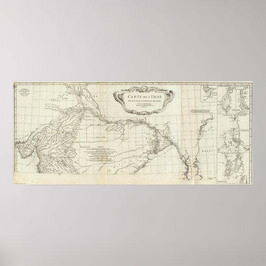 南アジアの彫刻地図 ポスター (正面)