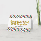 南アスタイリッシュフの与え感謝感謝していの言葉 シーズンカード (正面)