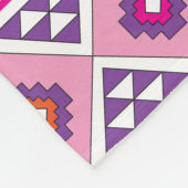 南アステカ西パターン フリースブランケット (角)