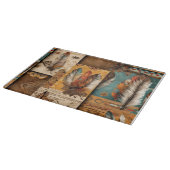 南アステカ西部部族の羽毛 カッティングボード (角)