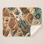 南アステカ西部部族の羽毛 シェルパブランケット (正面(横))