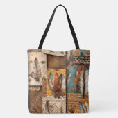 南アステカ西部部族の羽毛 トートバッグ (裏面)