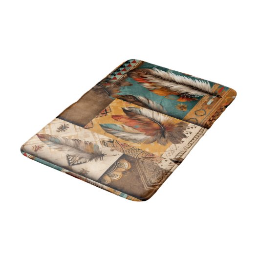 南アステカ西部部族の羽毛 バスマット (アングル)