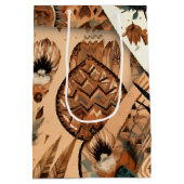 南アステカ西部部族の羽毛 ミディアムペーパーバッグ (裏面)