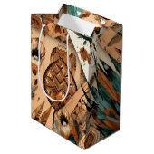 南アステカ西部部族の羽毛 ミディアムペーパーバッグ (裏面アングル)