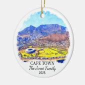 南アパーソナライズされたフリカのケープタウン セラミックオーナメント (左)
