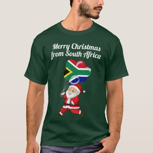 南アフリカからのメリークリスマス Tシャツ (正面)