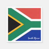 南アフリカと国旗のパーティーファッション/スポーツファン スタンダードカクテルナプキン (正面)
