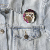 南アフリカのだちょうの顔ボタン 缶バッジ (インサイチュ)