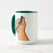 南アフリカのオカピクドゥパイパー – ホットマグ マグカップ (正面左)