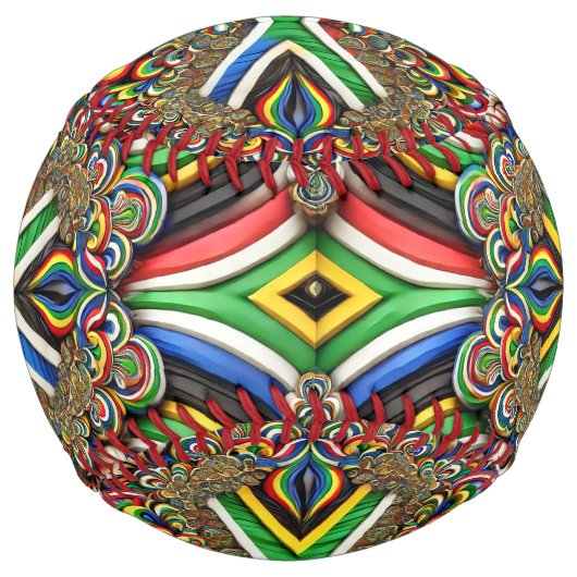 南アフリカのカラーズ付きソフトボールデザイン ソフトボール (正面)