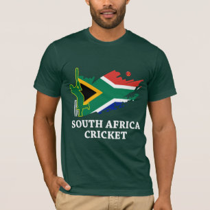 南アフリカのクリケット旗ブラシストロークギフト Tシャツ