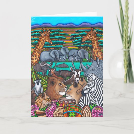 南アフリカのグリーティングカードの色 カード (正面)