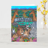 南アフリカのグリーティングカードの色 カード (黄色い花)