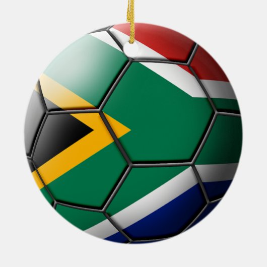 南アフリカのサッカーのオーナメント セラミックオーナメント (裏面)