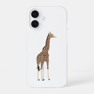 南アフリカのサファリ野生生物のイラスト キリン iPhone 16ケース