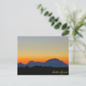 南アフリカのサンセット山はがき ポストカード (スタンド正面)