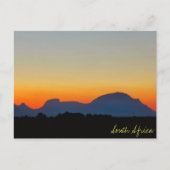 南アフリカのサンセット山はがき ポストカード (正面)