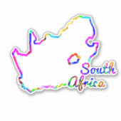 南アフリカのステッカー シール (正面)