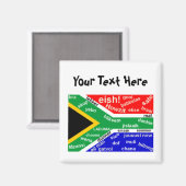 南アフリカのスラングの磁石テンプレート マグネット (正面/裏面)