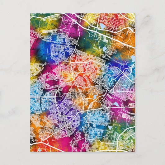 南アフリカのソウェト地図 ポストカード (正面)