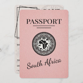 南アフリカのピンクのパスポート セーブザデート