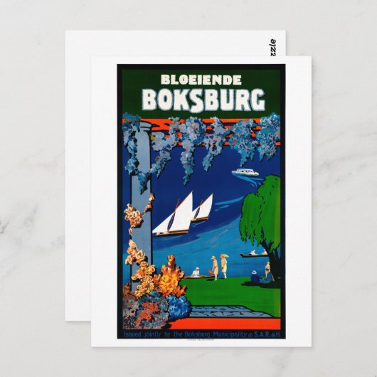 南アフリカのボクズバーグ・ヴィンテージ旅行ポスター ポストカード (正面/裏面)