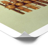 南アフリカのマリンバの正面と背面 ポスター (角)