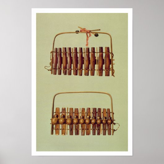南アフリカのマリンバの正面と背面 ポスター (正面)
