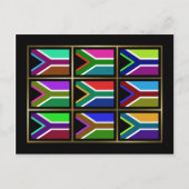 南アフリカのマルチフエフラッグハガキ ポストカード (正面)