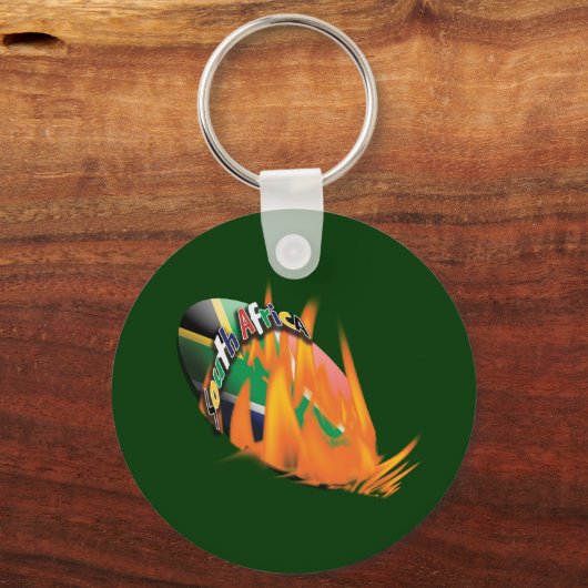 南アフリカのラグビーサポーターとファンのキーリング キーホルダー (正面)