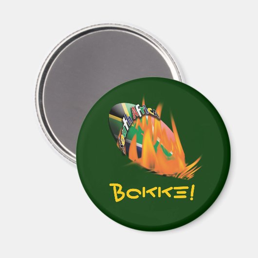 南アフリカのラグビーファンと支援磁石 マグネット (正面/裏面)