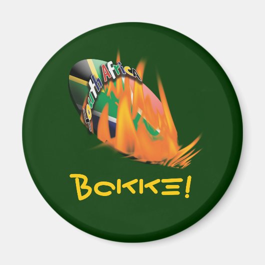 南アフリカのラグビーファンと支援磁石 マグネット (正面)