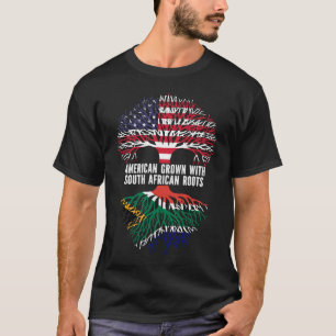 南アフリカのルーツを持つアメリカ国旗 Tシャツ