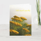 南アフリカのワイルドイエローフラワー ミスティーな天気 カード (正面)