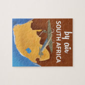 南アフリカのヴィンテージ旅行ポスター ジグソーパズル (横)