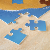 南アフリカのヴィンテージ旅行ポスター ジグソーパズル (側面)