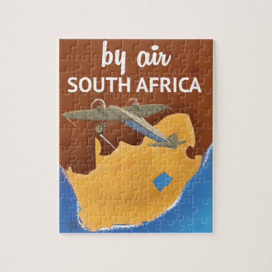 南アフリカのヴィンテージ旅行ポスター ジグソーパズル (縦)