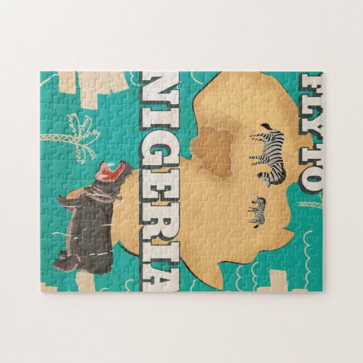 南アフリカのヴィンテージ旅行ポスター ジグソーパズル (横)