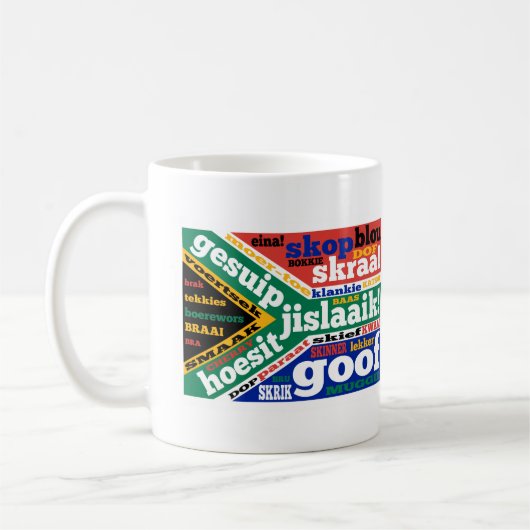 南アフリカの俗語と俗語主義 コーヒーマグカップ (左)